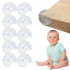 Set 10 protectii colturi pentru siguranta copii, drepte, 40x20mm, silicon, transparent [18]