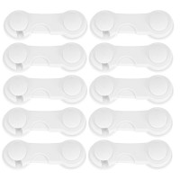 Set 10 sigurante blocator sertare si usi, plastic rezistent, fixe, 9.5 cm, alb Set 10 sigurante blocator sertare si usi, plastic rezistent, fixe, 9.5 cm, alb