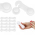 Set 10 sigurante blocator sertare si usi, plastic rezistent, fixe, 9.5 cm, alb [16]