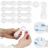 Set 10 sigurante blocator sertare si usi, plastic rezistent, fixe, 9.5 cm, alb [17]