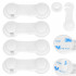 Set 4 sigurante blocator sertare si usi, plastic rezistent, fixe, 9.5 cm, alb [7]