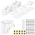 Set 4 sigurante magnetice ascunse, blocator sertare si usi, 2 sisteme fixare incluse, alb [3]