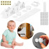 Set 4 sigurante magnetice ascunse, blocator sertare si usi, 2 sisteme fixare incluse, alb [26]