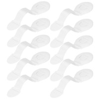 Set 10 sigurante blocator sertare si usi, plastic si textil, ajustabile, 20 cm, alb Set 10 sigurante blocator sertare si usi, plastic si textil, ajustabile, 20 cm, alb