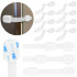 Set 8 sigurante blocator sertare si usi, plastic si silicon, ajustabile, 19 cm, alb [16]