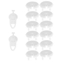 Set 12 protectii pentru prize copii, deblocare cu cheie, 35mm, alb Set 12 protectii pentru prize copii, deblocare cu cheie, 35mm, alb