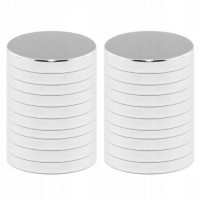 Magneti mici pentru tabla magnetica flipchart, 20 bucati, 8mm, argintiu