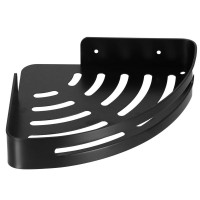 Raft de baie pentru colt cu 2 sisteme instalare pe perete, aluminiu, 30x22x4cm, negru Raft de baie pentru colt cu 2 sisteme instalare pe perete, aluminiu, 30x22x4cm, negru