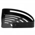 Raft de baie pentru colt cu 2 sisteme instalare pe perete, aluminiu, 30x22x4cm, negru [10]