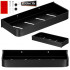 Raft de baie cu 2 sisteme instalare pe perete, aluminiu, 30x12x4cm, negru [2]
