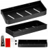Raft de baie cu 2 sisteme instalare pe perete, aluminiu, 30x12x4cm, negru [3]