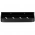 Raft de baie cu 2 sisteme instalare pe perete, aluminiu, 30x12x4cm, negru [12]