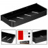 Raft de baie cu 2 sisteme instalare pe perete, aluminiu, 30x12x4cm, negru [14]