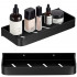 Raft de baie cu 2 sisteme instalare pe perete, aluminiu, 30x12x4cm, negru [21]