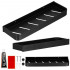 Raft de baie cu 2 sisteme instalare pe perete, aluminiu, 40x12x4cm, negru [3]