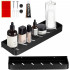 Raft de baie cu 2 sisteme instalare pe perete, aluminiu, 40x12x4cm, negru [21]