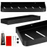 Raft de baie cu 2 sisteme instalare pe perete, aluminiu, 40x12x4cm, negru [4]