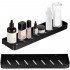 Raft de baie cu 2 sisteme instalare pe perete, aluminiu, 50x12x4cm, negru [21]