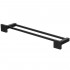 Suport prosoape pentru baie cu 2 sisteme de instalare, 2 brate, din aluminiu, 50x11cm, negru [14]
