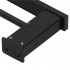 Suport prosoape pentru baie cu 2 sisteme de instalare, 2 brate, din aluminiu, 50x12cm, negru [3]