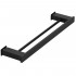 Suport prosoape pentru baie cu 2 sisteme de instalare, 2 brate, din aluminiu, 50x12cm, negru [13]