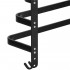 Suport prosoape pentru baie cu 2 sisteme de instalare, 3 brate, din aluminiu, 49x25cm, negru [13]