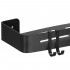 Raft de baie cu 2 agatatori, 2 sisteme instalare pe perete, aluminiu, 32x12x4cm, negru [4]