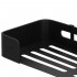 Raft de baie cu 2 agatatori, 2 sisteme instalare pe perete, aluminiu, 32x12x4cm, negru [5]