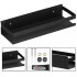 Raft de baie cu 2 sisteme instalare pe perete, aluminiu, 30x10x6cm, negru [16]