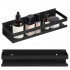 Raft de baie cu 2 sisteme instalare pe perete, aluminiu, 30x10x6cm, negru [17]