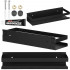 Raft de baie cu 2 sisteme instalare pe perete, aluminiu, 30x10x6cm, negru [7]