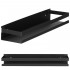 Raft de baie cu 2 sisteme instalare pe perete, aluminiu, 40x10x6cm, negru [18]