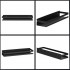 Raft de baie cu 2 sisteme instalare pe perete, aluminiu, 40x10x6cm, negru [9]