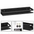 Raft de baie cu 2 sisteme instalare pe perete, aluminiu, 40x10x6cm, negru [11]