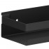 Raft de baie cu 2 sisteme instalare pe perete, aluminiu, 50x10x6cm, negru [3]