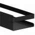 Raft de baie cu 2 sisteme instalare pe perete, aluminiu, 50x10x6cm, negru [4]