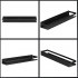 Raft de baie cu 2 sisteme instalare pe perete, aluminiu, 50x10x6cm, negru [8]