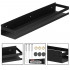 Raft de baie cu 2 sisteme instalare pe perete, aluminiu, 50x10x6cm, negru [9]