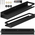Raft de baie cu 2 sisteme instalare pe perete, aluminiu, 50x10x6cm, negru [10]