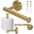 Suport hartie igienica din otel, sistem montare inclus, 16cm, auriu perlat [6]