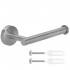 Suport hartie igienica din otel, sistem montare inclus, 16cm, argintiu lucios [8]
