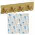 Set 4 agatatori tip cuier pentru baie, sistem fixare inclus, aluminiu, auriu [3]