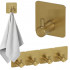 Set 4 agatatori tip cuier pentru baie, sistem fixare inclus, aluminiu, auriu [7]