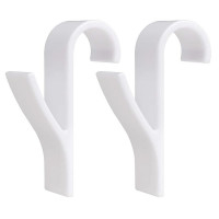 Set 2 carlige pentru calorifer, tip cuier pentru prosoape, din plastic, alb