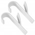 Set 2 carlige pentru calorifer, tip cuier pentru prosoape, din plastic, alb [4]