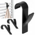 Set 2 carlige pentru calorifer, tip cuier pentru prosoape, din plastic, negru [4]