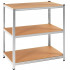 Raft metalic depozitare cu 5 polite MDF, capacitate 675 kg, 75x30x150 cm, argintiu [14]