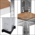 Raft metalic depozitare cu 5 polite MDF, capacitate 675 kg, 75x30x150 cm, argintiu [19]