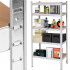 Raft metalic depozitare cu 5 polite MDF, capacitate 675 kg, 75x30x150 cm, argintiu [7]