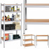 Raft metalic depozitare cu 5 polite MDF, capacitate 675 kg, 75x30x150 cm, argintiu [9]
